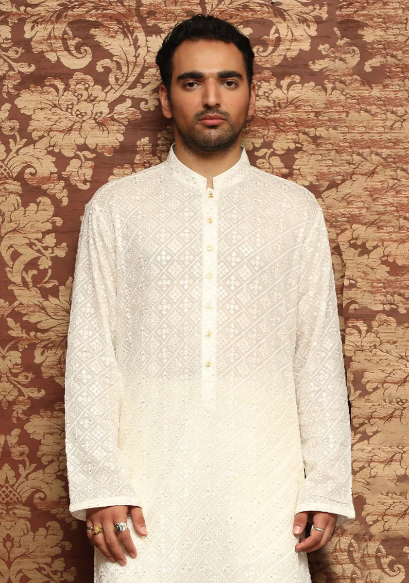 Couture Silver White kurta Pajama