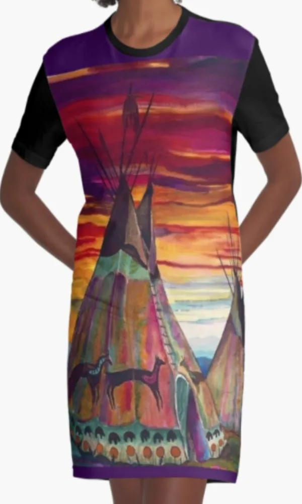 Cowgirl Kim Teepee Graphic Tee Dress