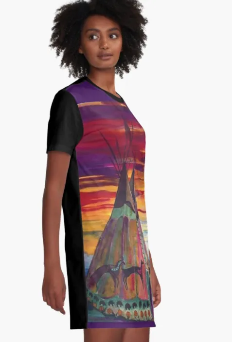 Cowgirl Kim Teepee Graphic Tee Dress