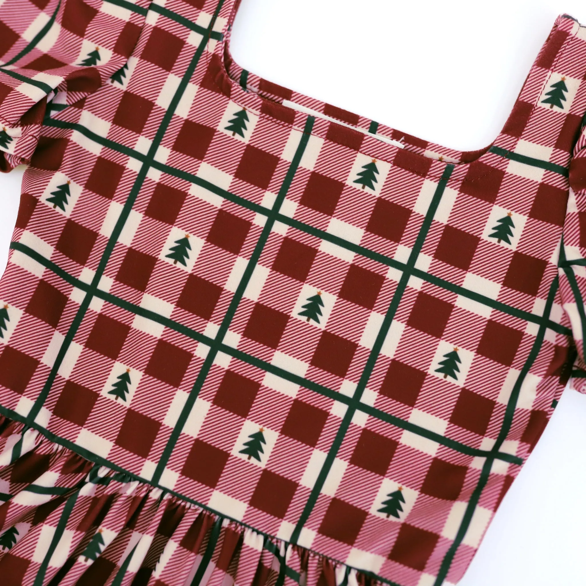 Crimson Tree Gingham Mod Twirl Dress