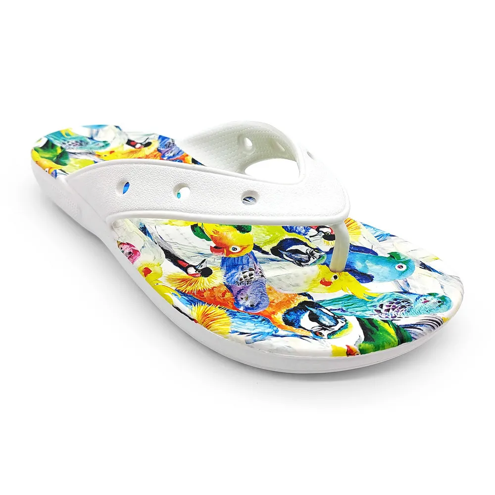 Crocs Unisex 208958-94S Classic Island Escape Flip White Multi