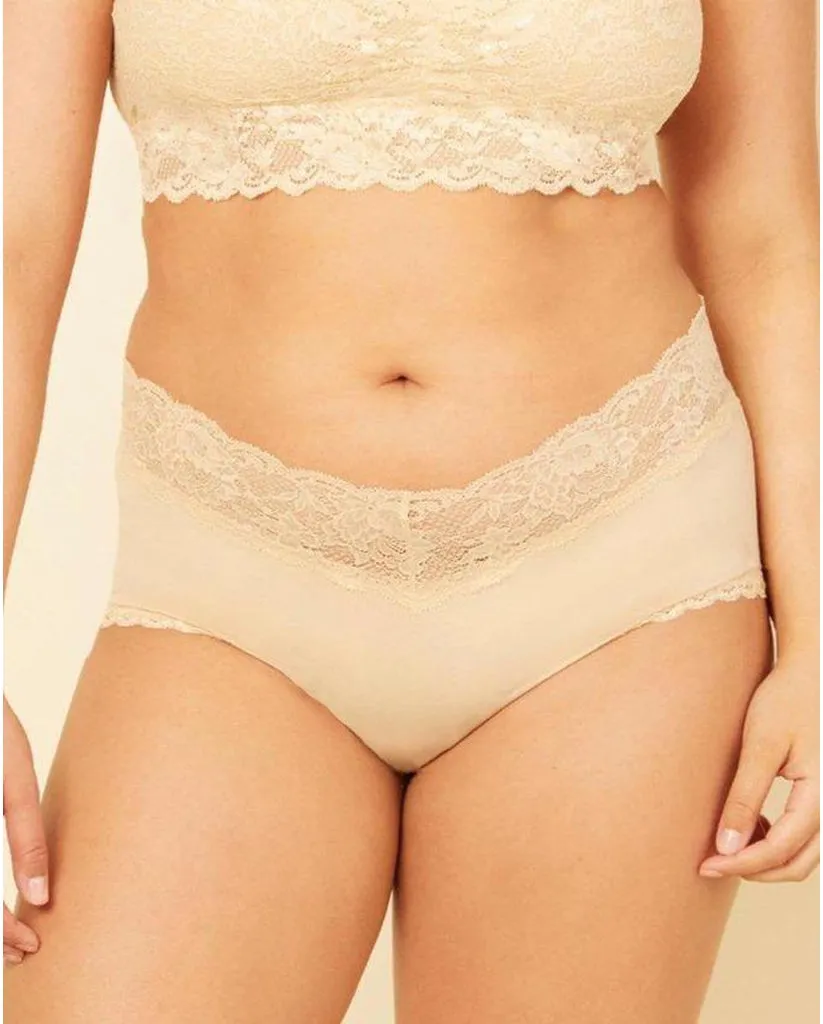 Curvy Boyshorts with Lace - Blush *FINAL SALE*