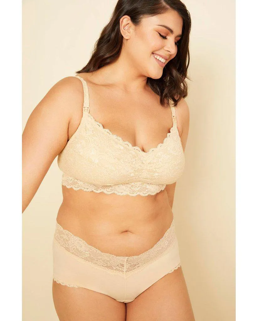 Curvy Boyshorts with Lace - Blush *FINAL SALE*