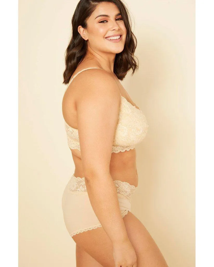 Curvy Boyshorts with Lace - Blush *FINAL SALE*