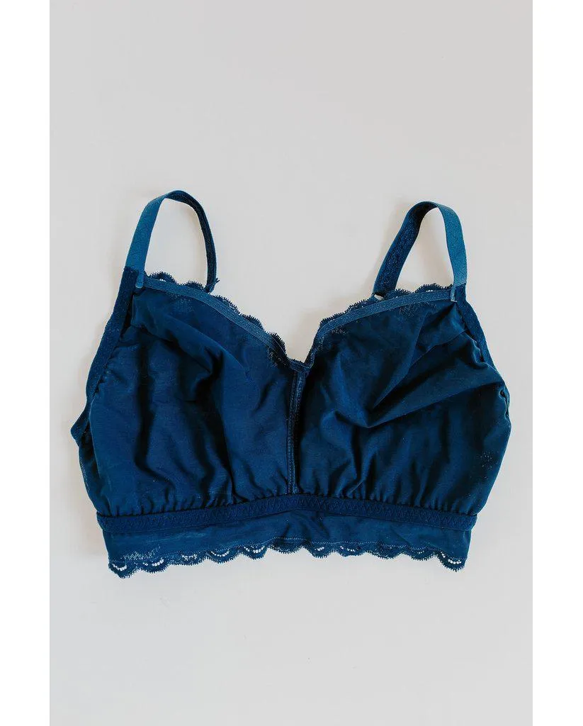 Curvy Sweetie Bralette - Navy Blue *FINAL SALE*