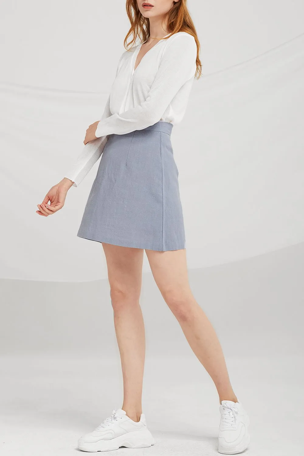 Delaney Linen A-Line Skirt