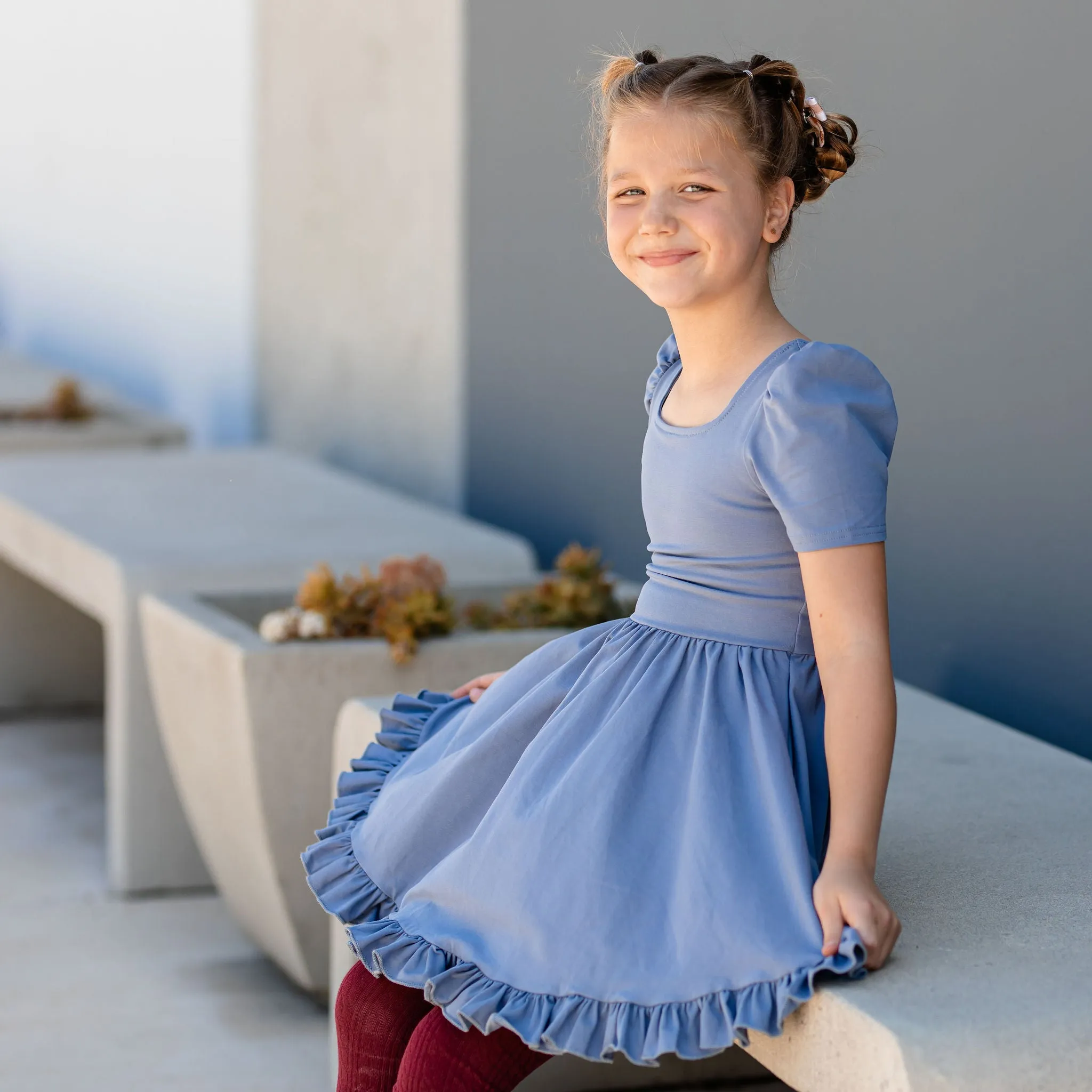 Denim Mod Twirl Dress