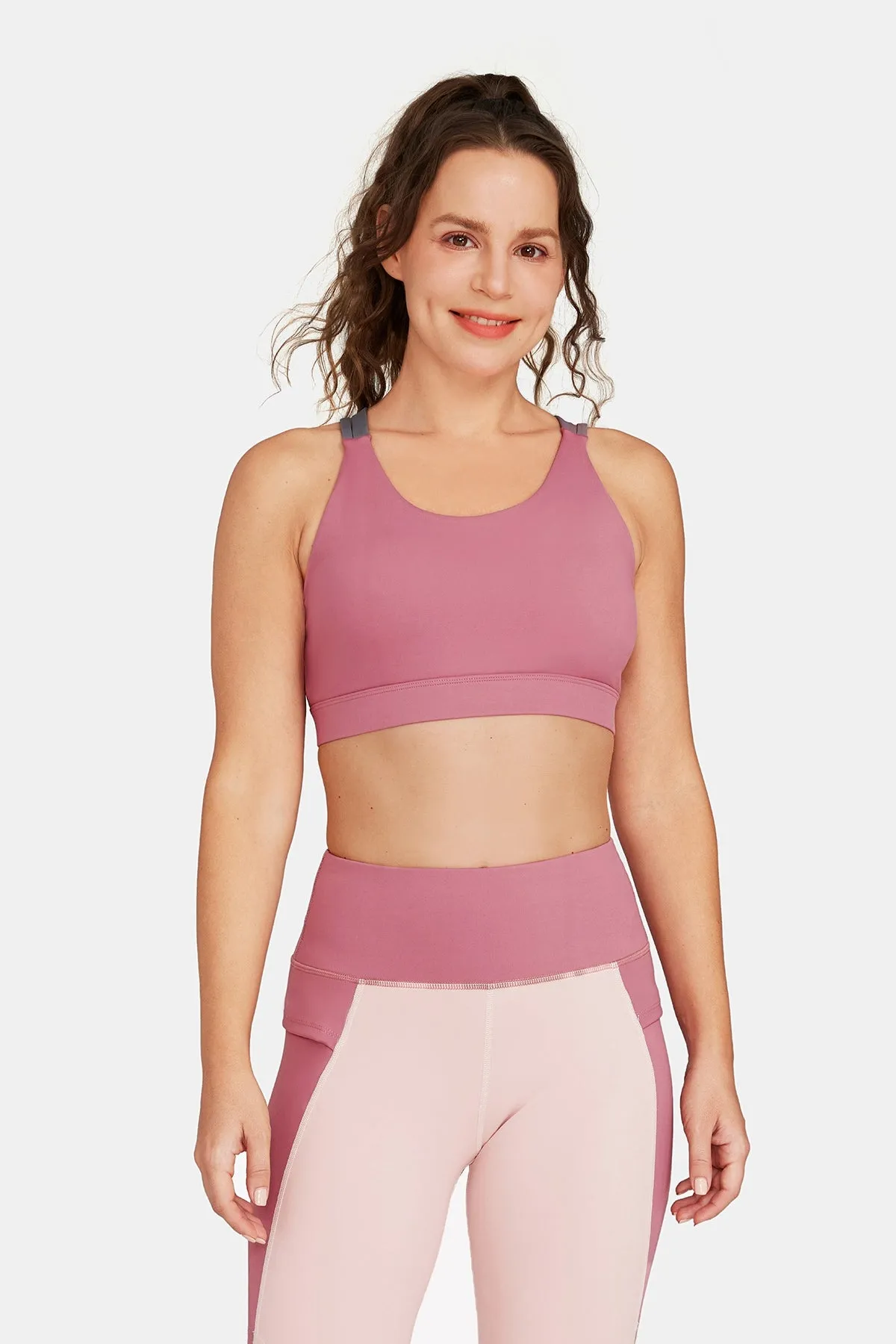 Double Strap Cross Back Sports Bra