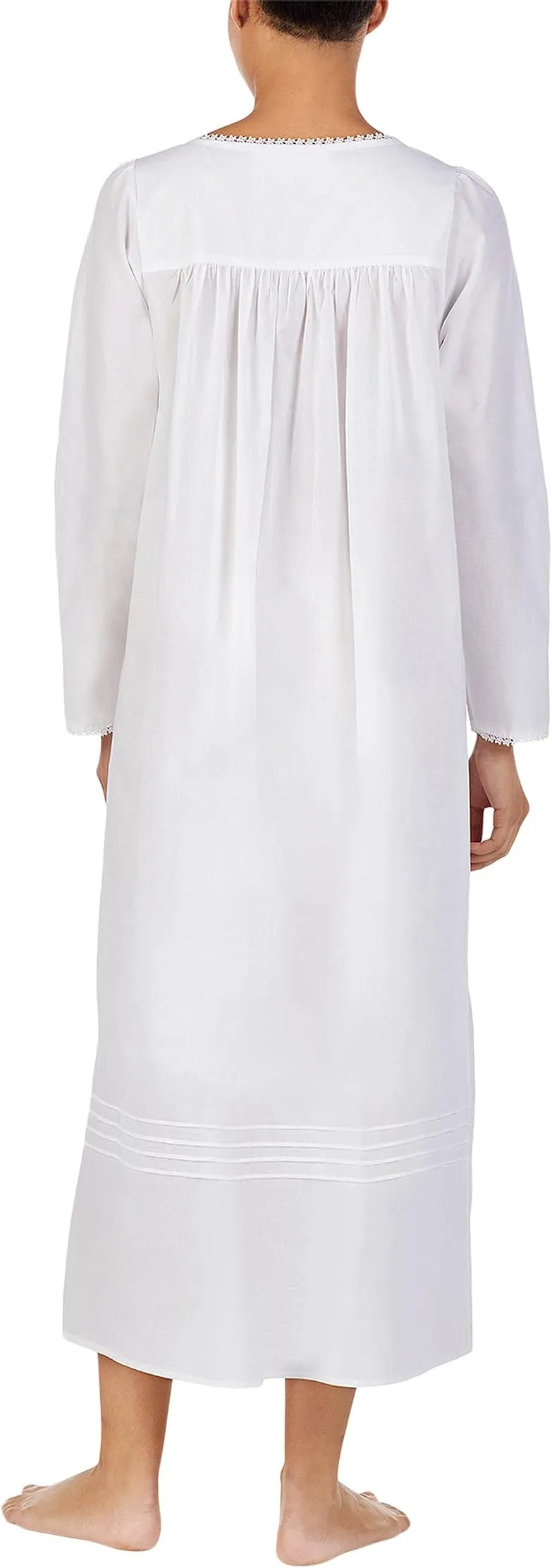 Eileen West Long Sleeve Ballet Nightgown, White