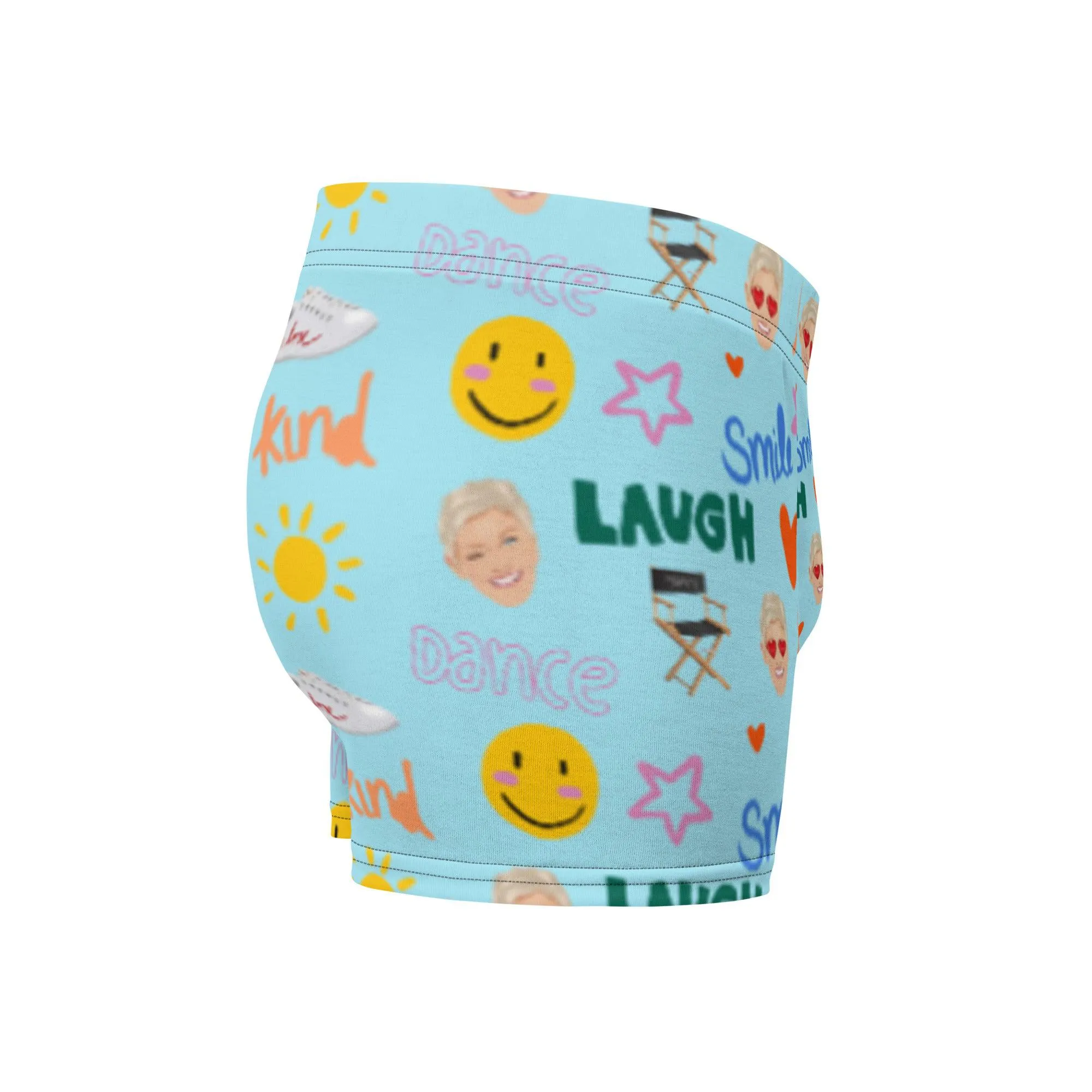 Ellen Show Boxer Briefs Emoji - Aqua