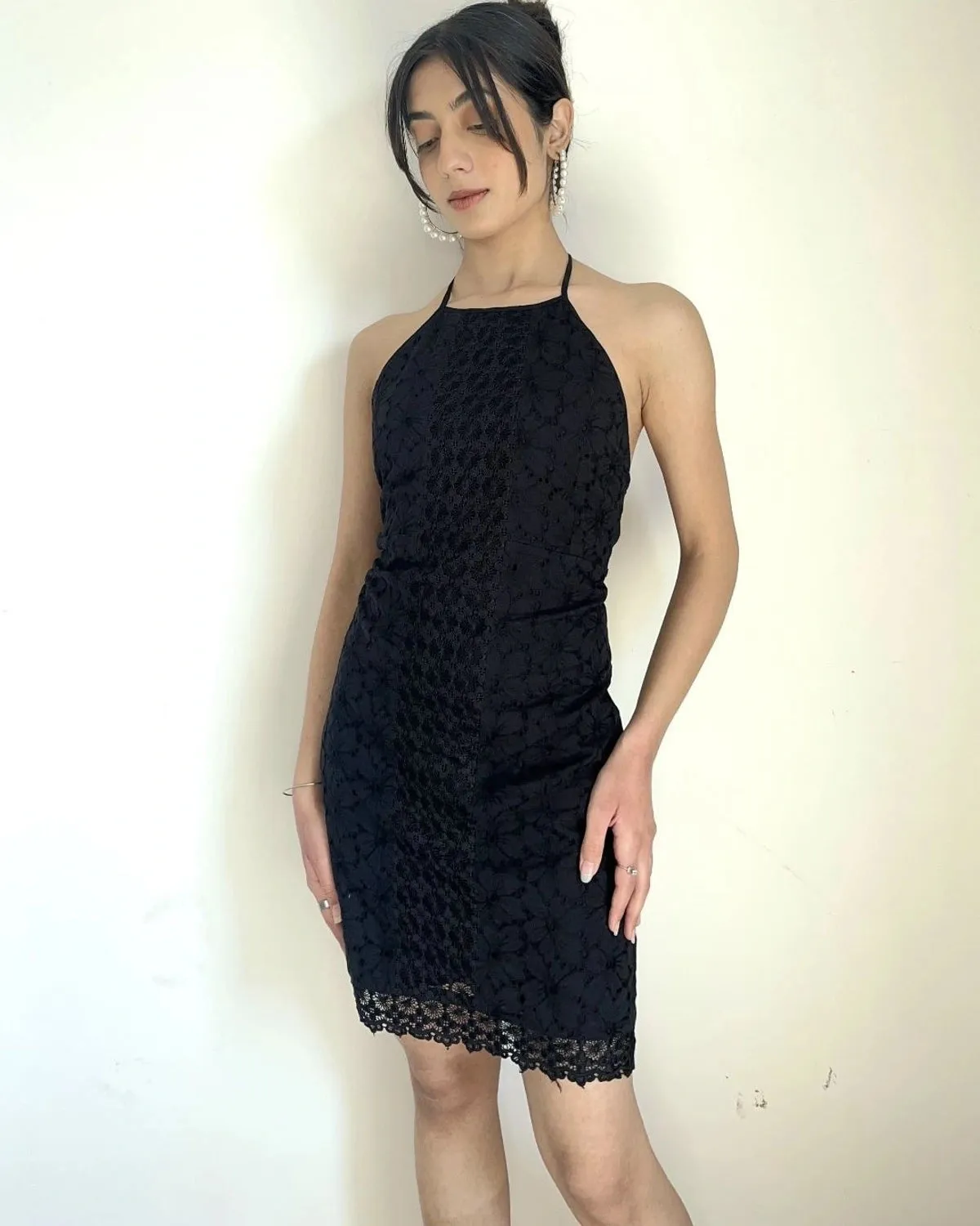 EMBROIDERED A-LINE DRESS