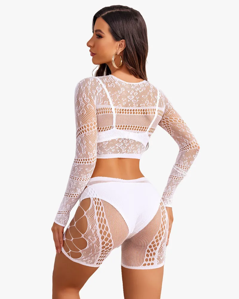 Fishnet Two Piece Lingerie Set