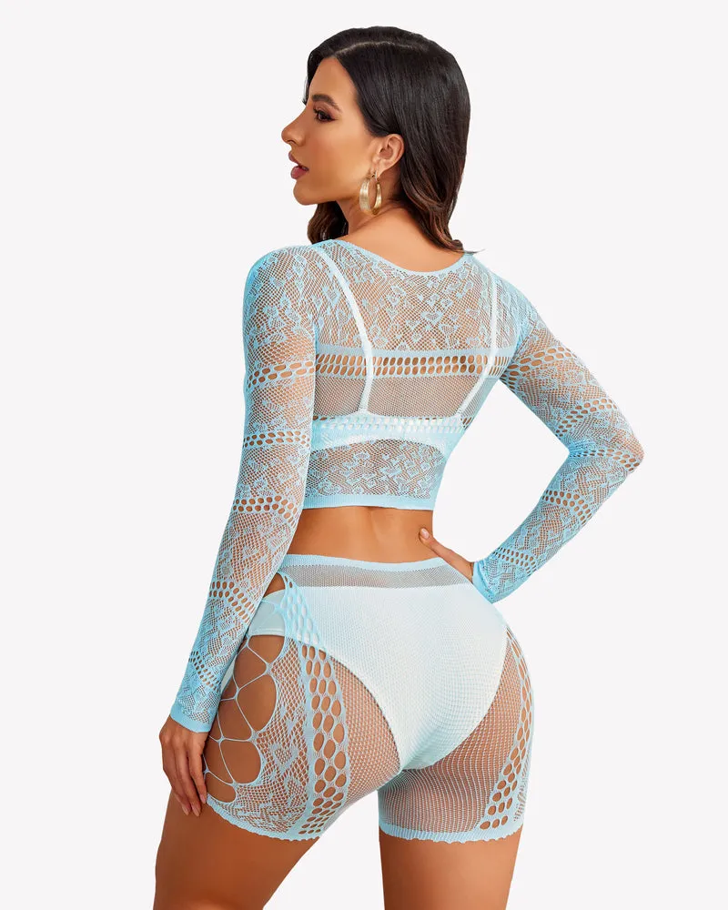 Fishnet Two Piece Lingerie Set