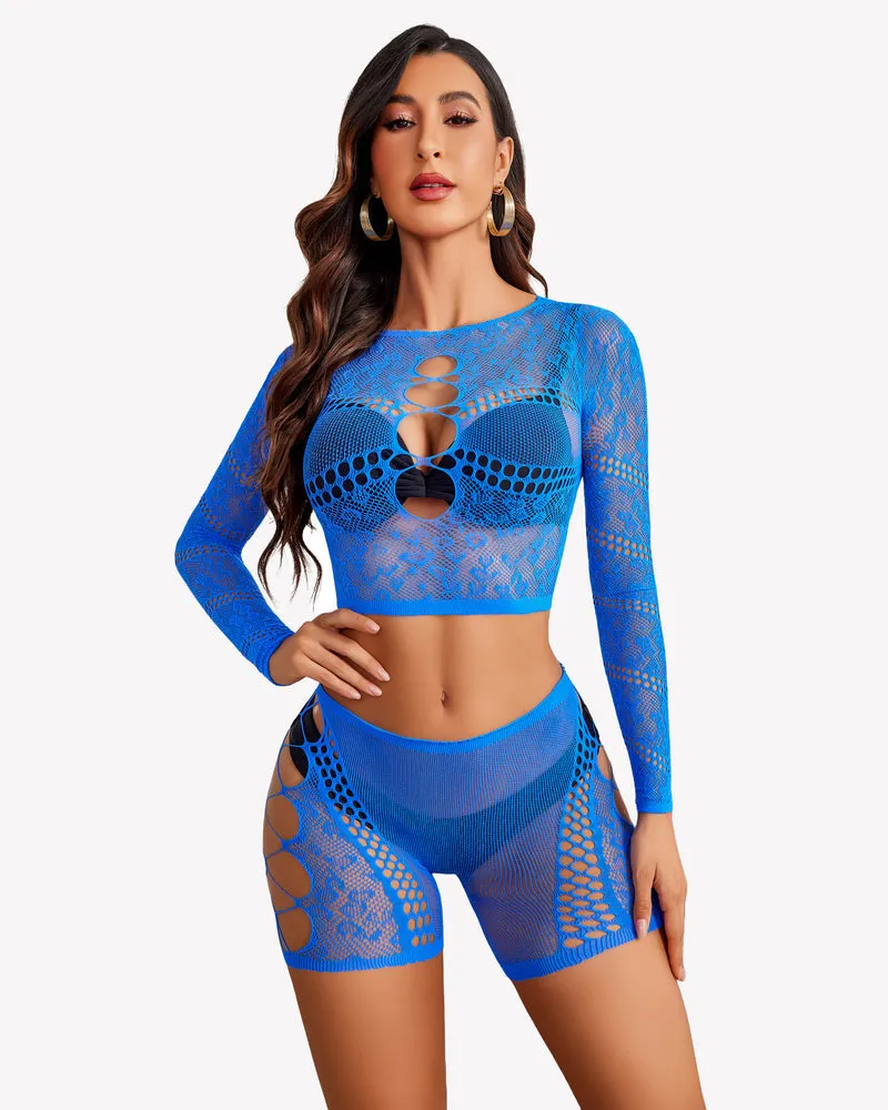 Fishnet Two Piece Lingerie Set