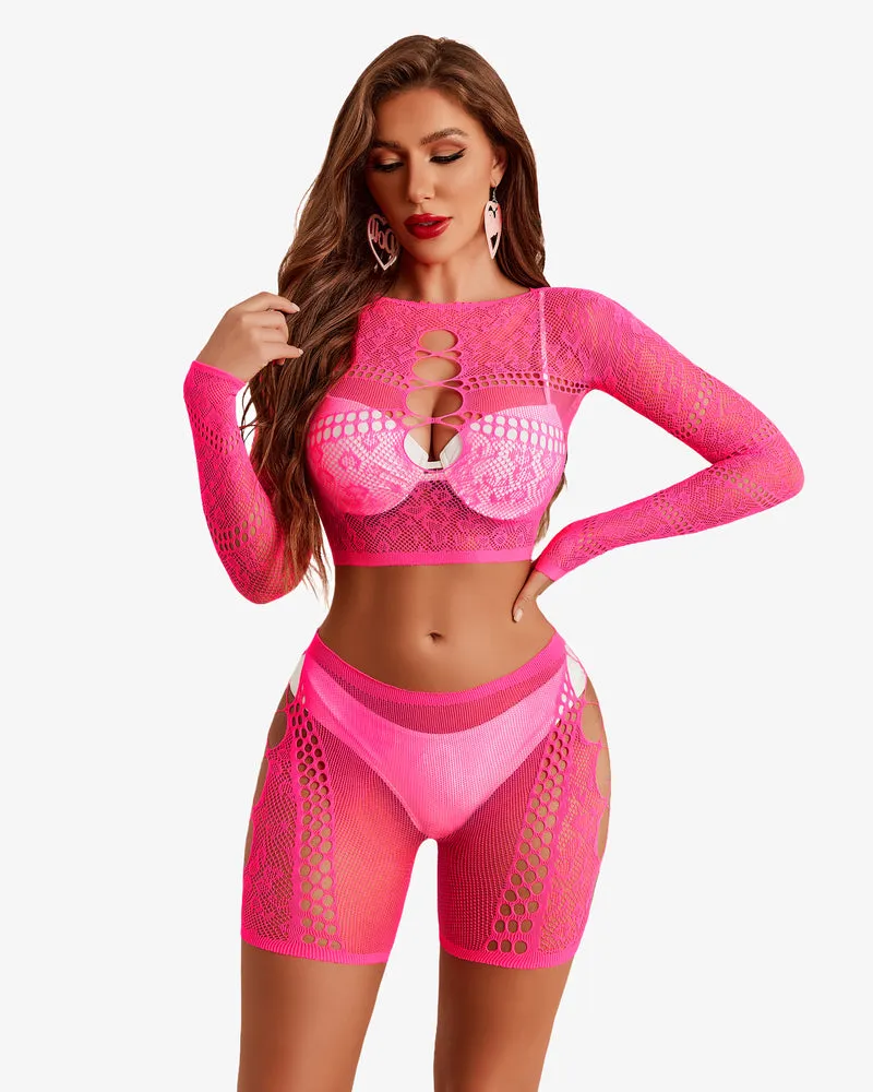 Fishnet Two Piece Lingerie Set