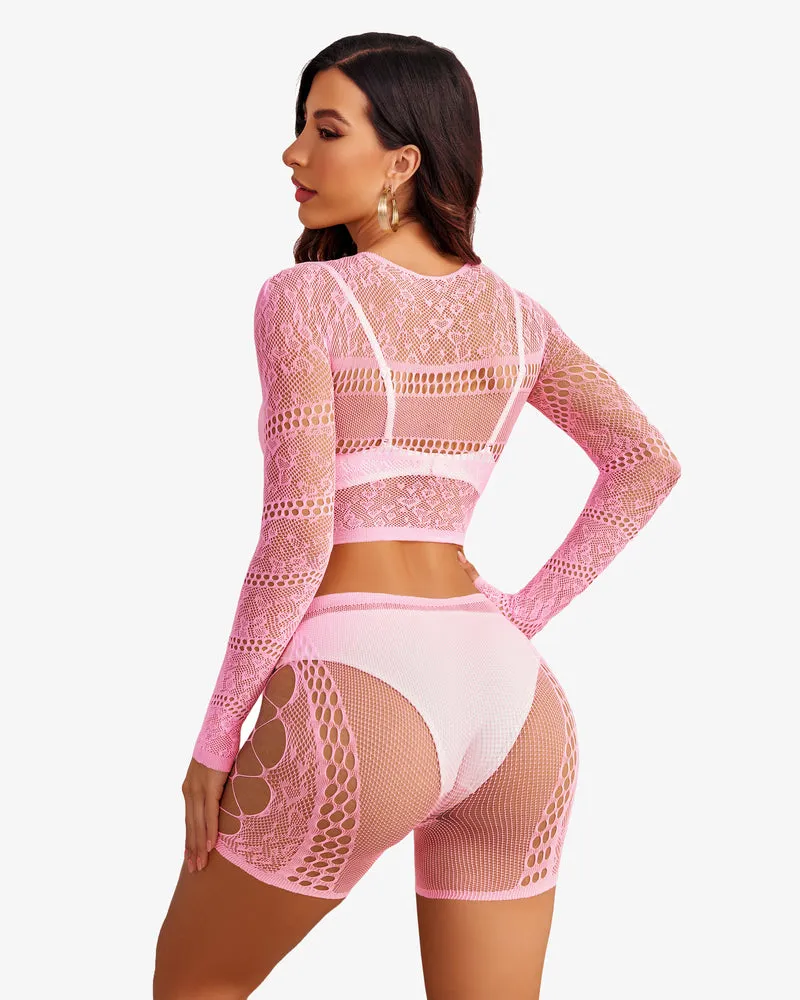 Fishnet Two Piece Lingerie Set