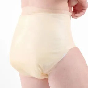 Form-Fitting Latex Pant: ALMOND