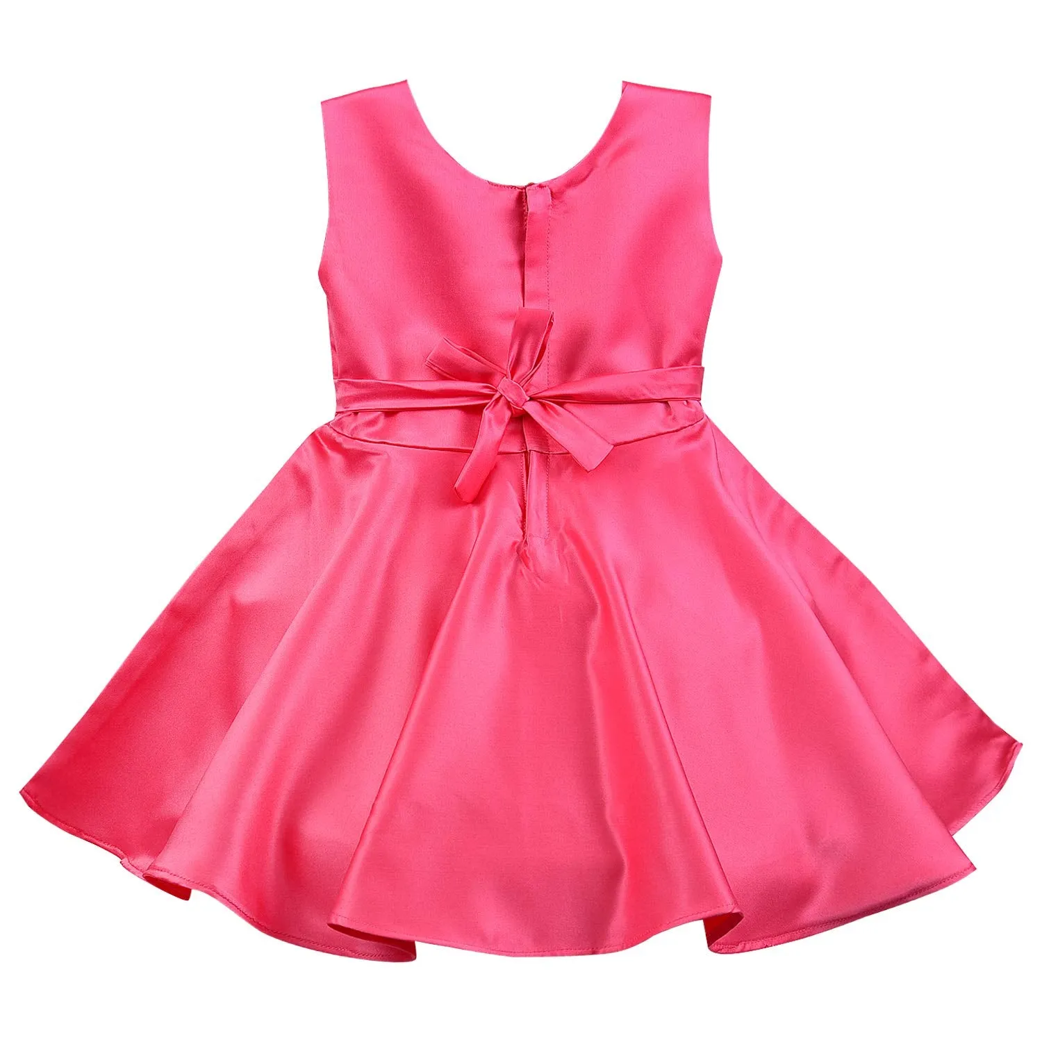 Girls A-line Sleeveless Satin dress