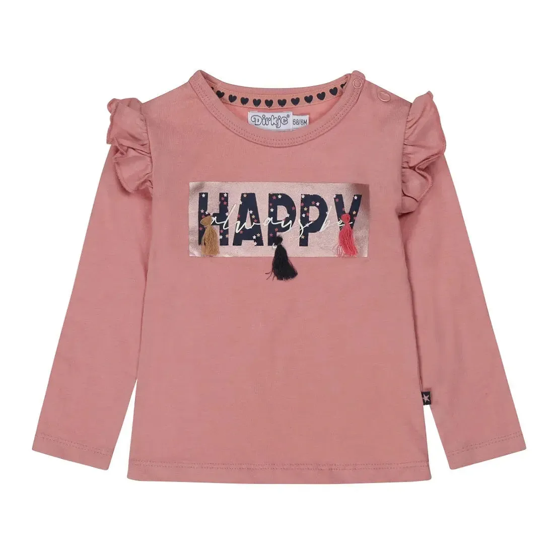 Girls Pink Long Sleeve Shirt | Dirkje