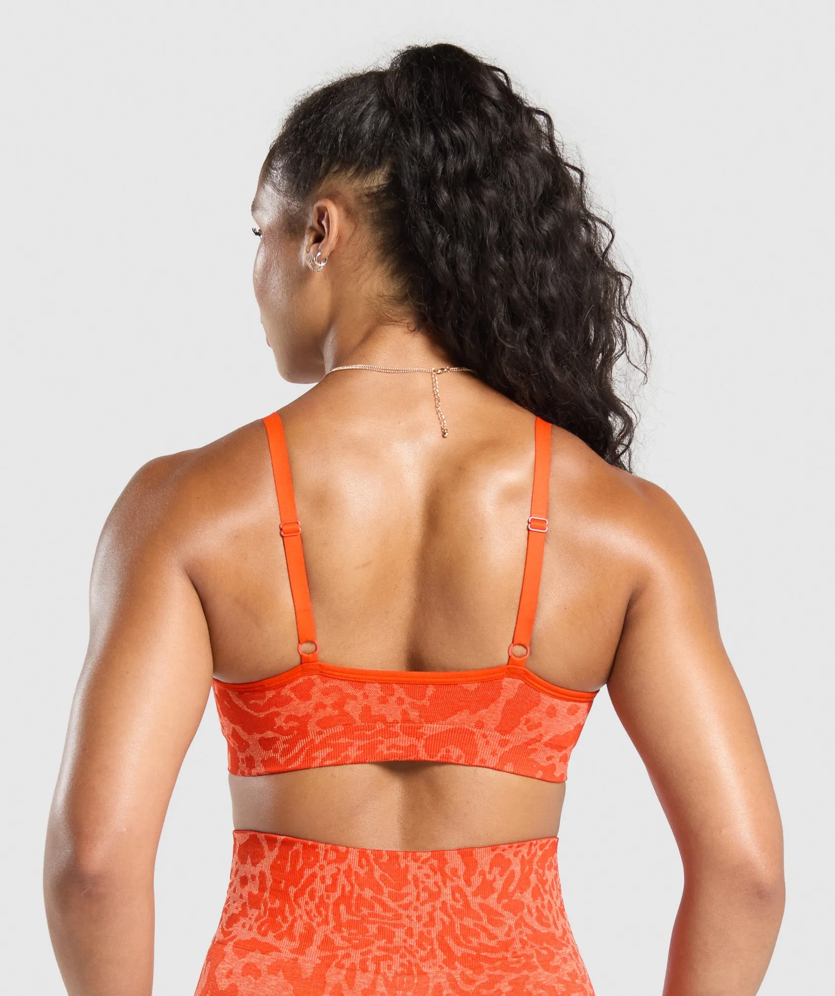 Gymshark Adapt x Whitney Sports Bra - Flare Orange/Sorbet Orange