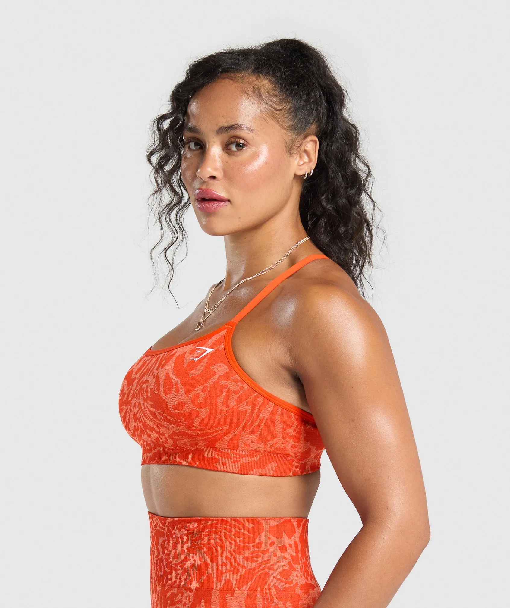 Gymshark Adapt x Whitney Sports Bra - Flare Orange/Sorbet Orange