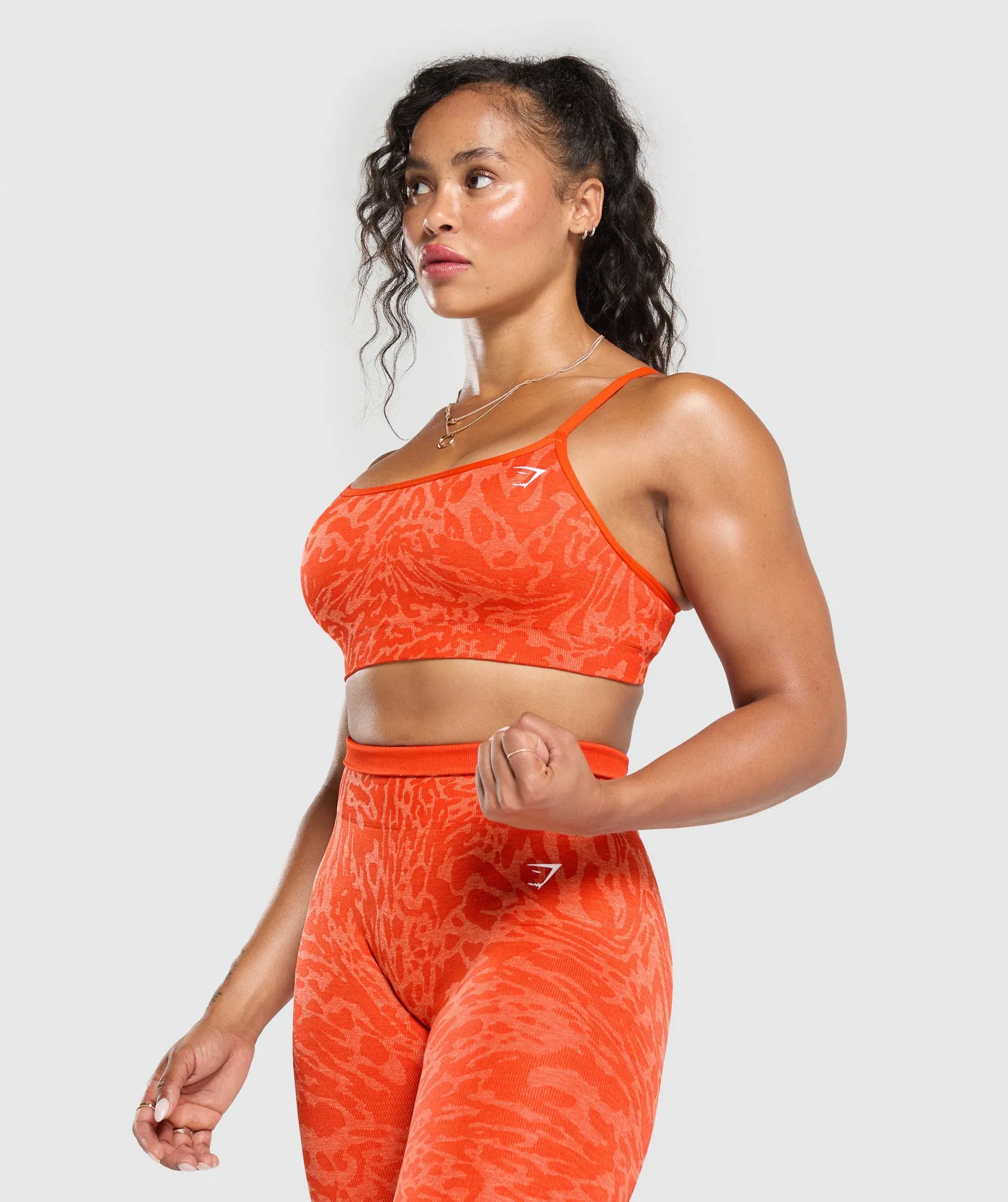 Gymshark Adapt x Whitney Sports Bra - Flare Orange/Sorbet Orange