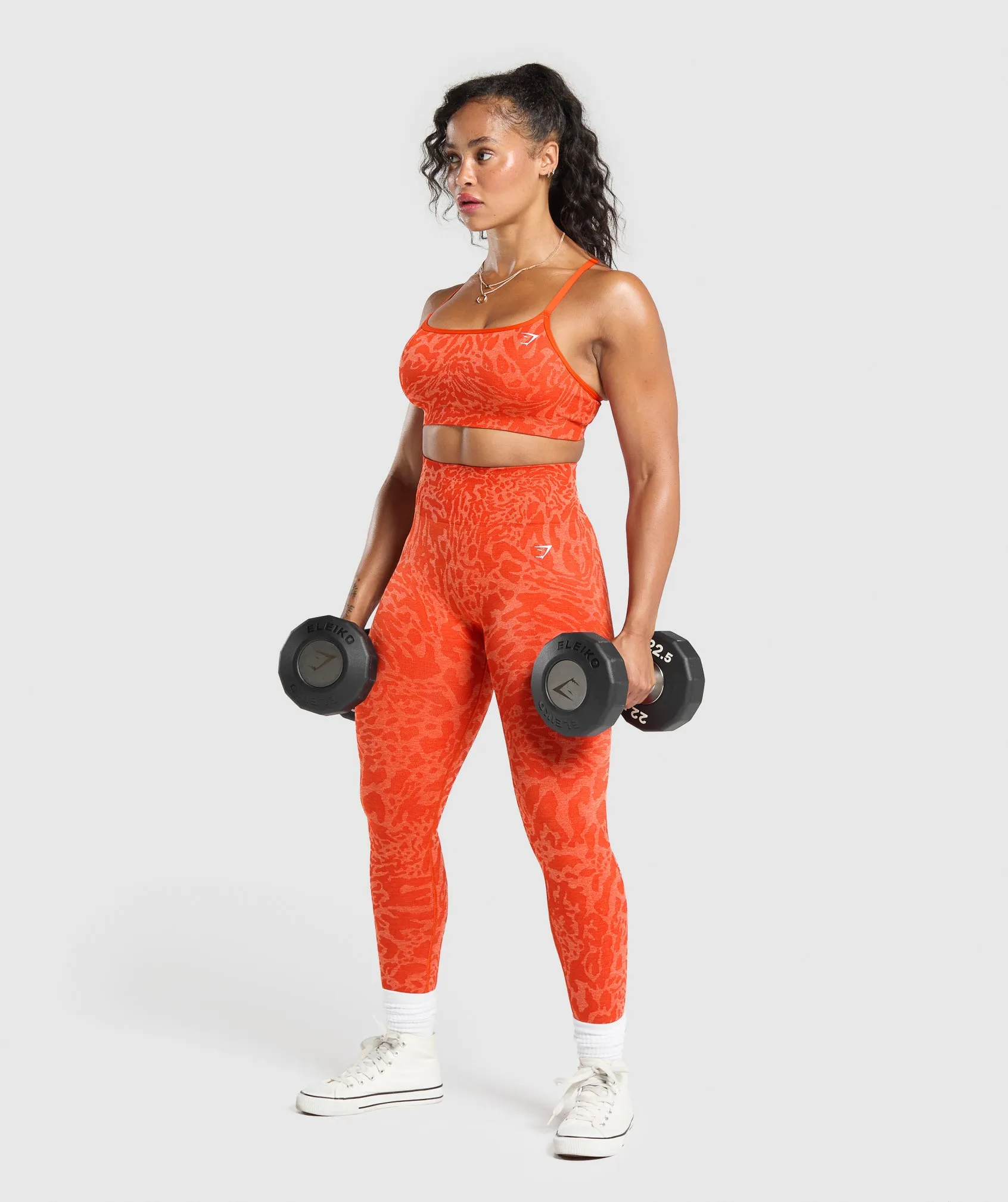 Gymshark Adapt x Whitney Sports Bra - Flare Orange/Sorbet Orange