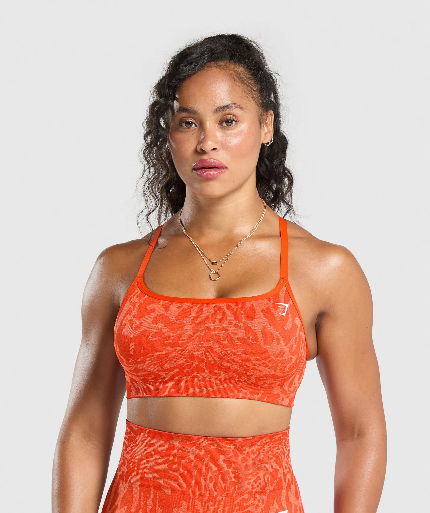 Gymshark Adapt x Whitney Sports Bra - Flare Orange/Sorbet Orange