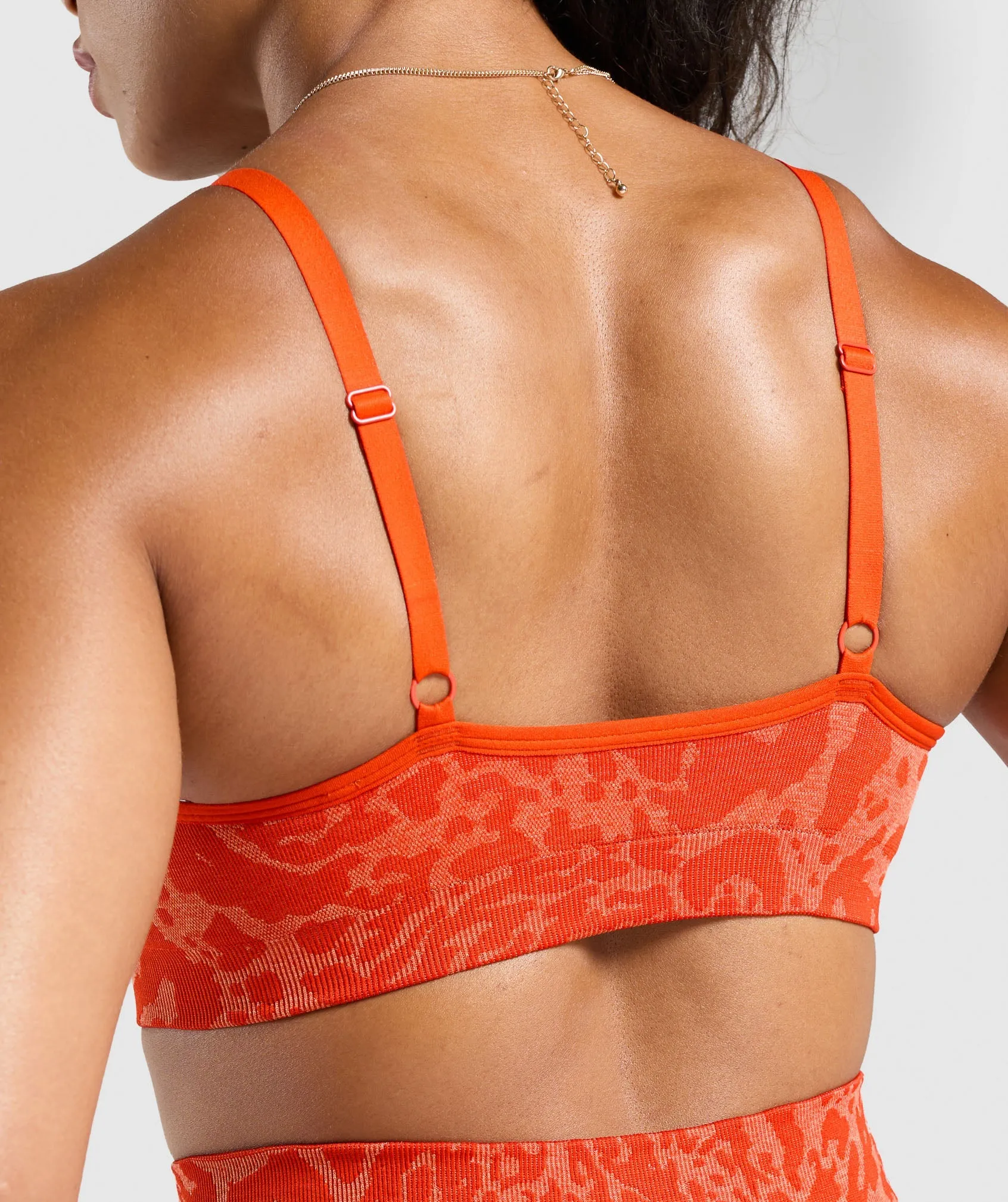 Gymshark Adapt x Whitney Sports Bra - Flare Orange/Sorbet Orange