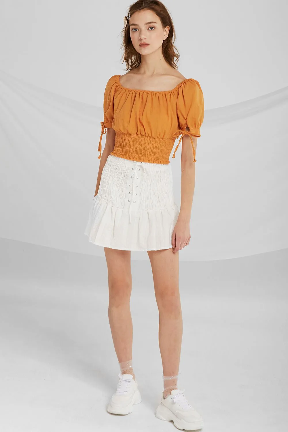 Halle Eyelet Lace Smock Skort