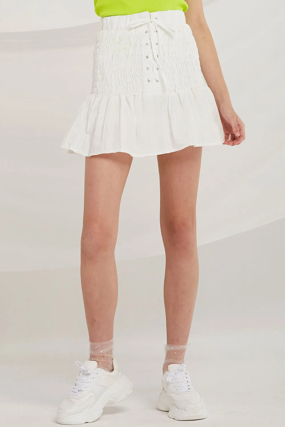 Halle Eyelet Lace Smock Skort