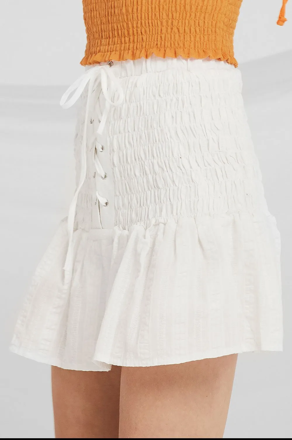 Halle Eyelet Lace Smock Skort