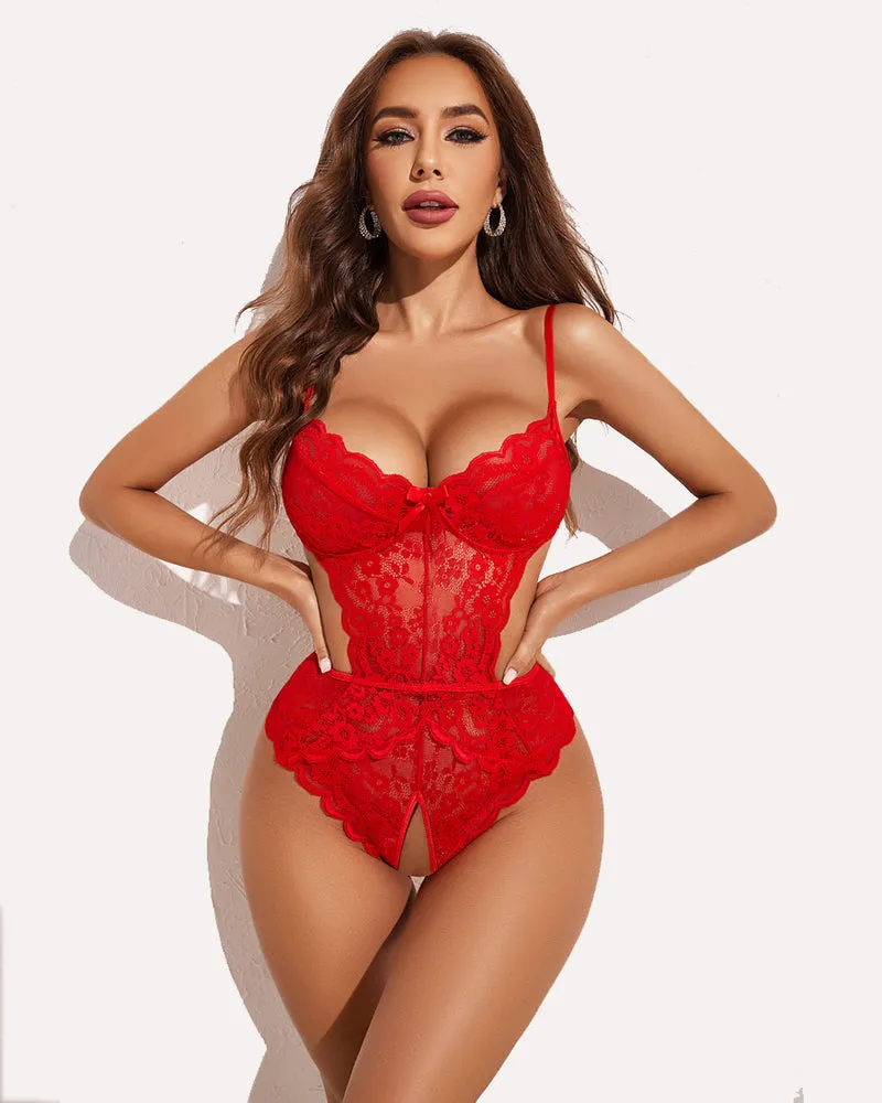 Halloween Lingerie Lace Bodysuit