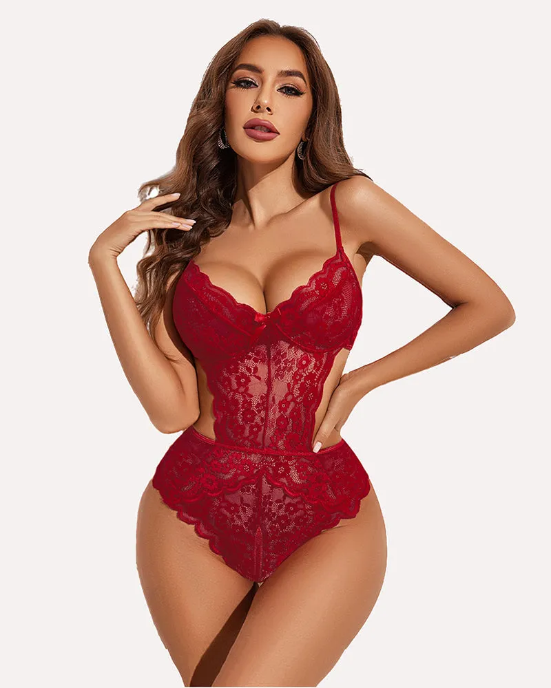 Halloween Lingerie Lace Bodysuit