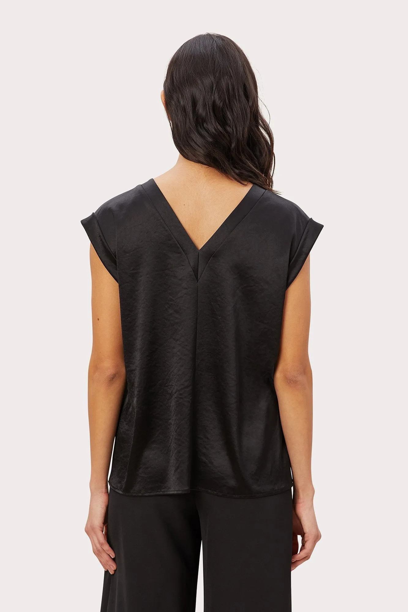 Hammered Satin Mila Reversible Top