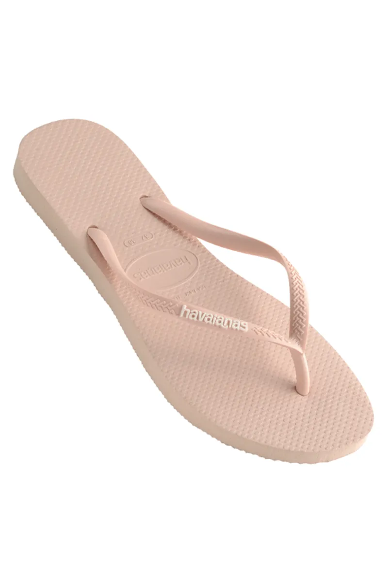 Havaianas | Kids Slim Rubber Logo Thongs (Ballet Rose)