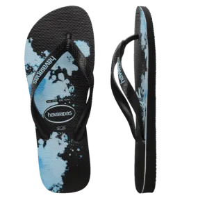 Havaianas Top Print Amp Thongs - Black/Blue