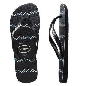 Havaianas Top Stripe Zag Black Thongs