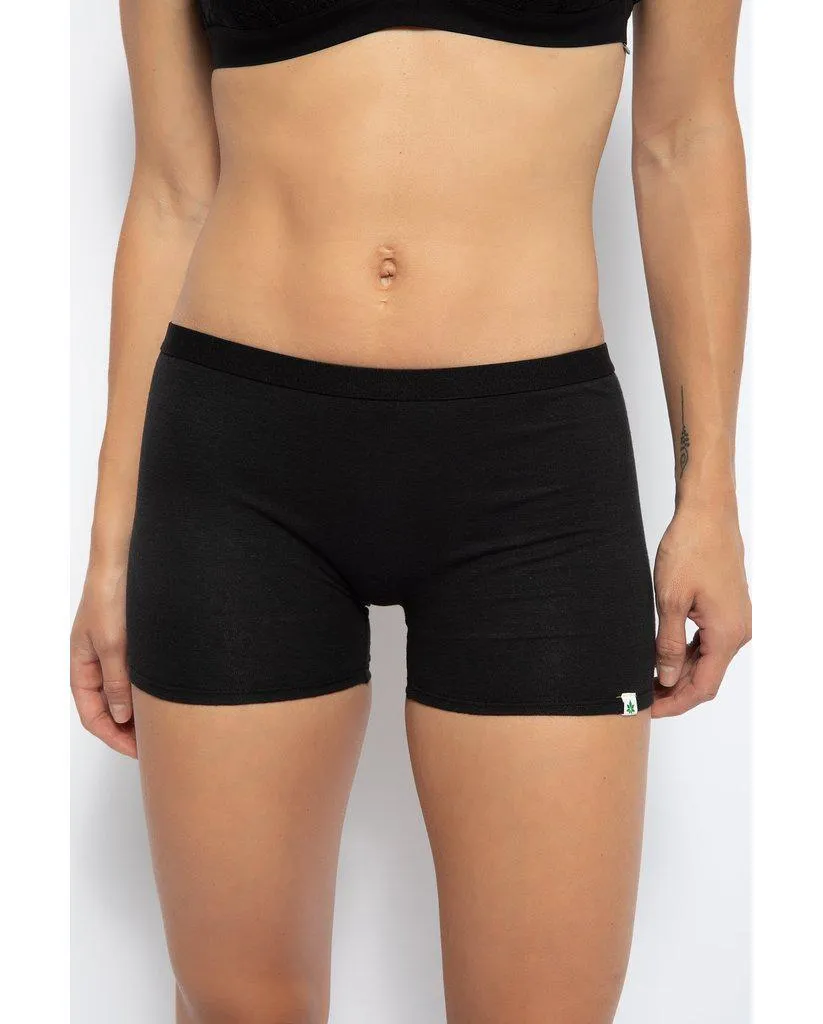 Hemp Long Boyshort Undies - Black *FINAL SALE*