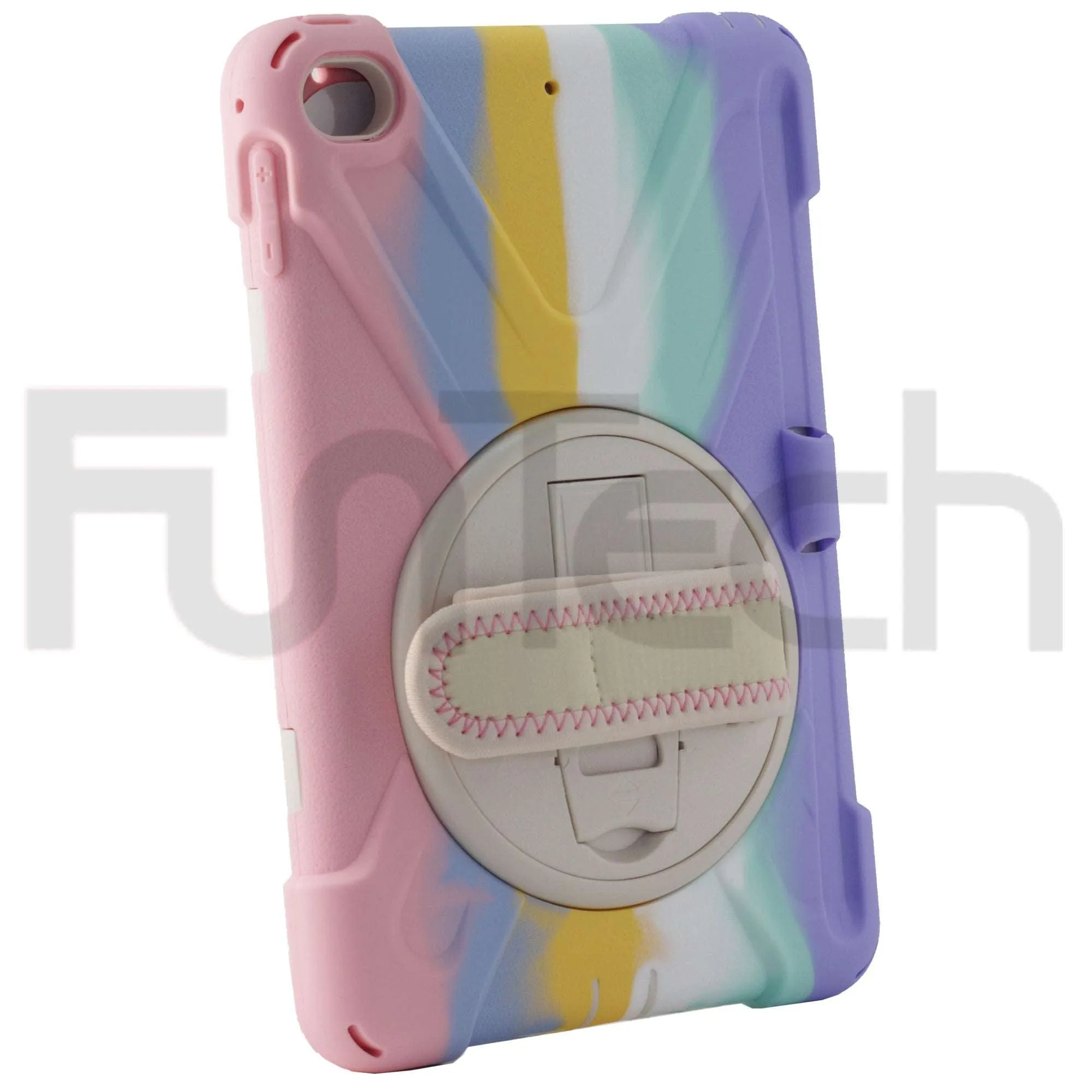 iPad Mini 4/Mini 5 , 360` Hard Shockproof Case Color Rainbow Pink