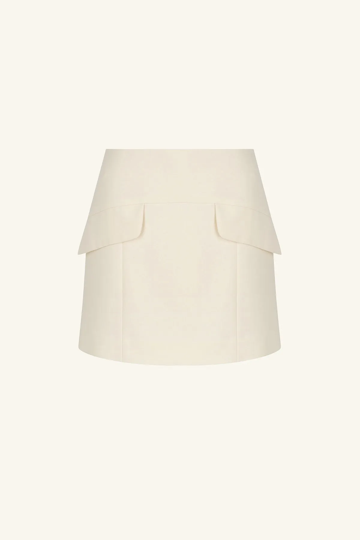 IRENA CONTOUR MINI SKIRT - RICE