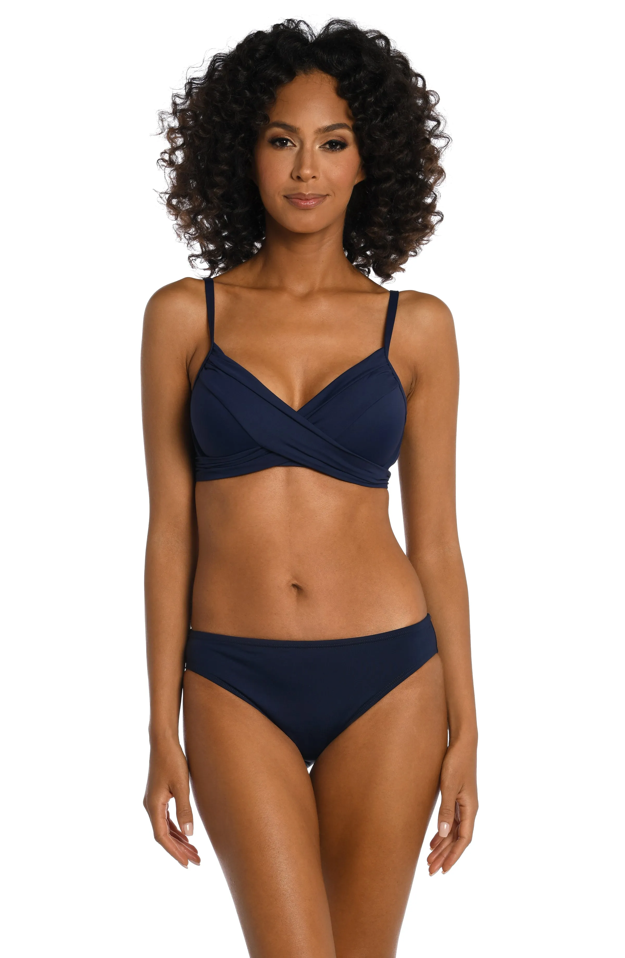 Island Goddess Wrap Underwire Bra Top - Indigo - FINAL SALE