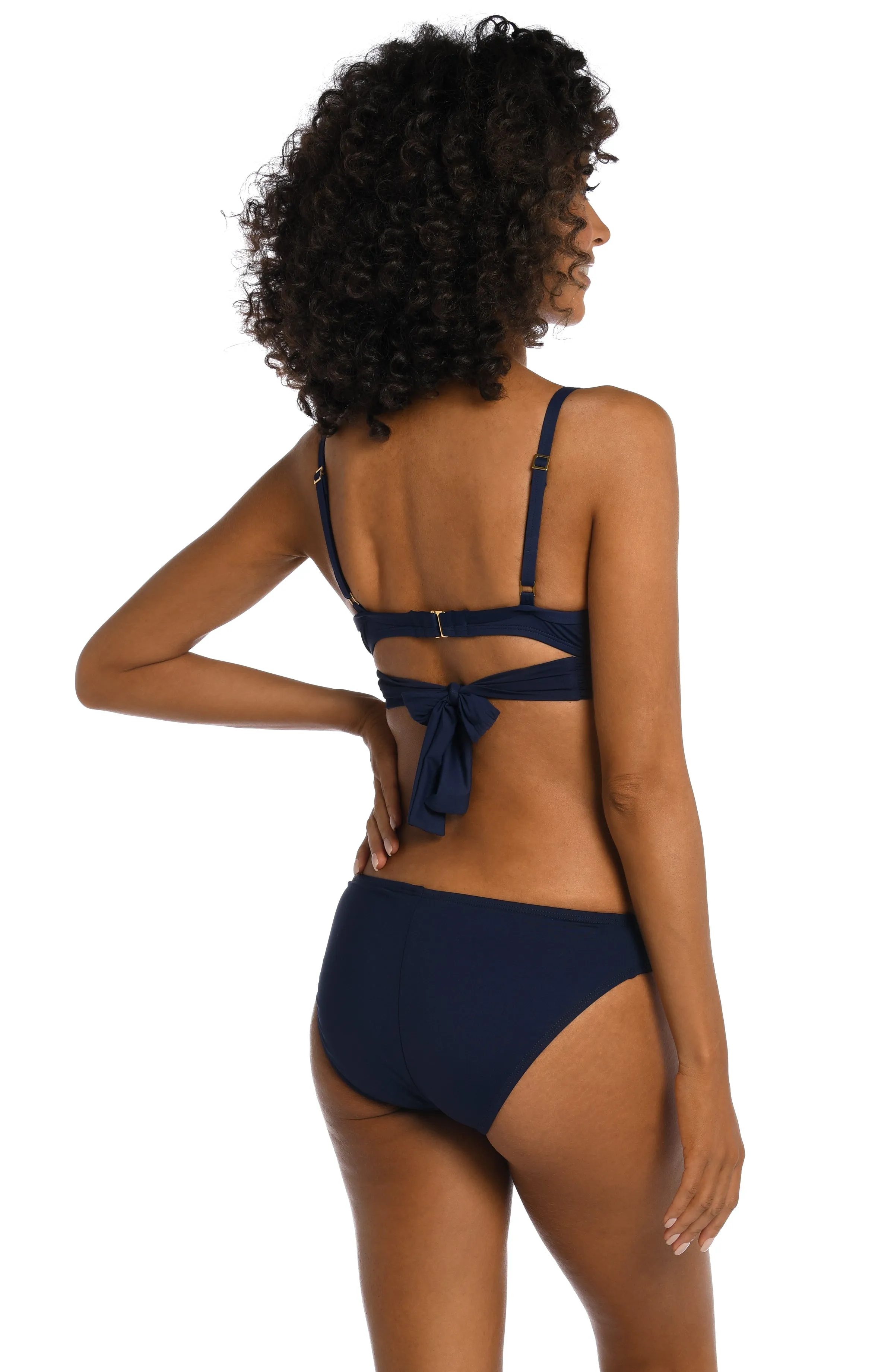 Island Goddess Wrap Underwire Bra Top - Indigo - FINAL SALE