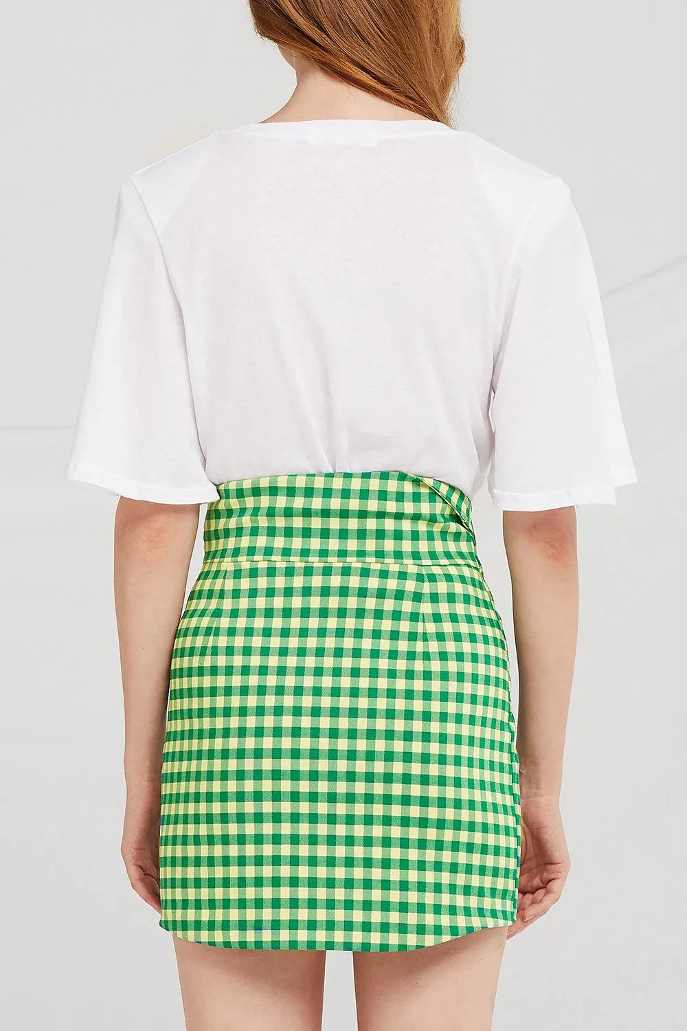 Jada Origami Gingham Skirt