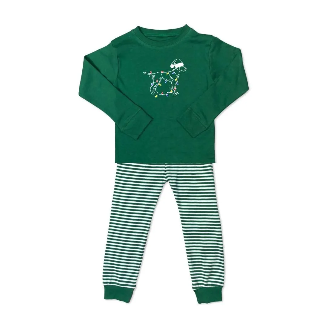 Jingle Dog Long Sleeve Striped Sleepwear