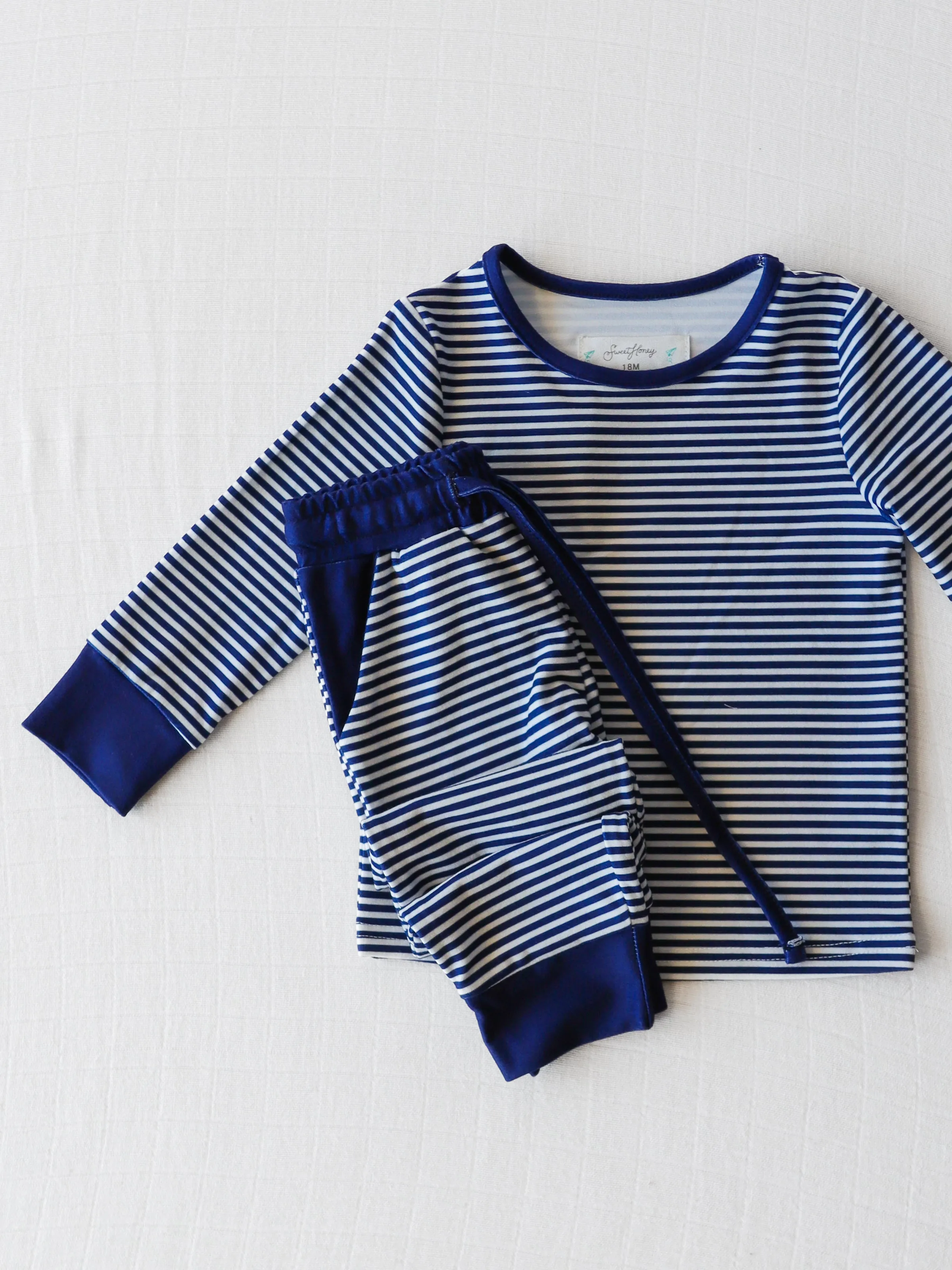 Jogger Play Set - Navy Stripe