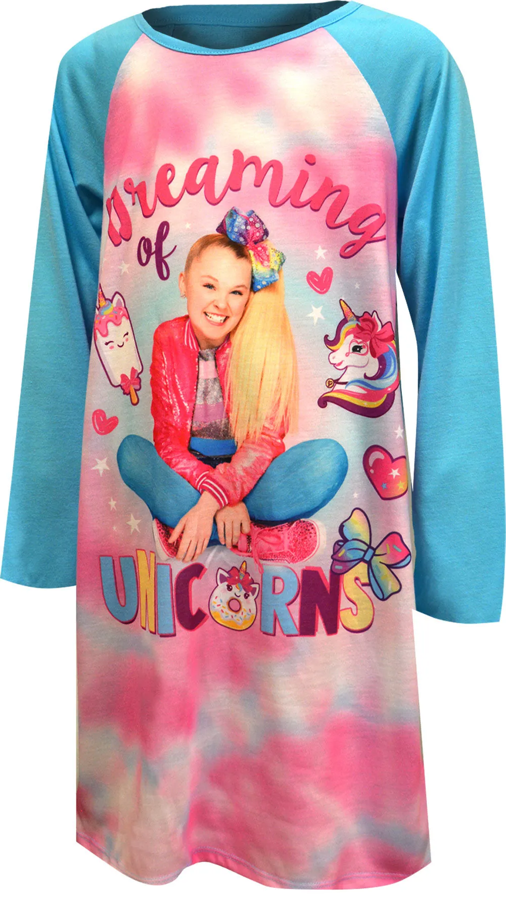 JoJo Siwa Dreaming of Unicorns Long Sleeve Nightgown