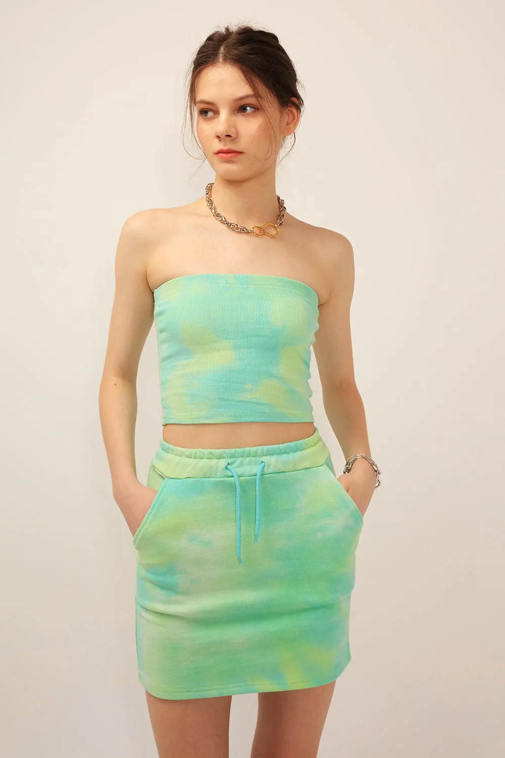 Kylie Tye-dye Sweat Skirt