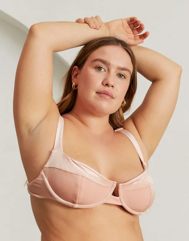 Loop Bikini Top - Pink Velvet