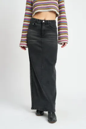 Maxi Denim Pencil Skirt